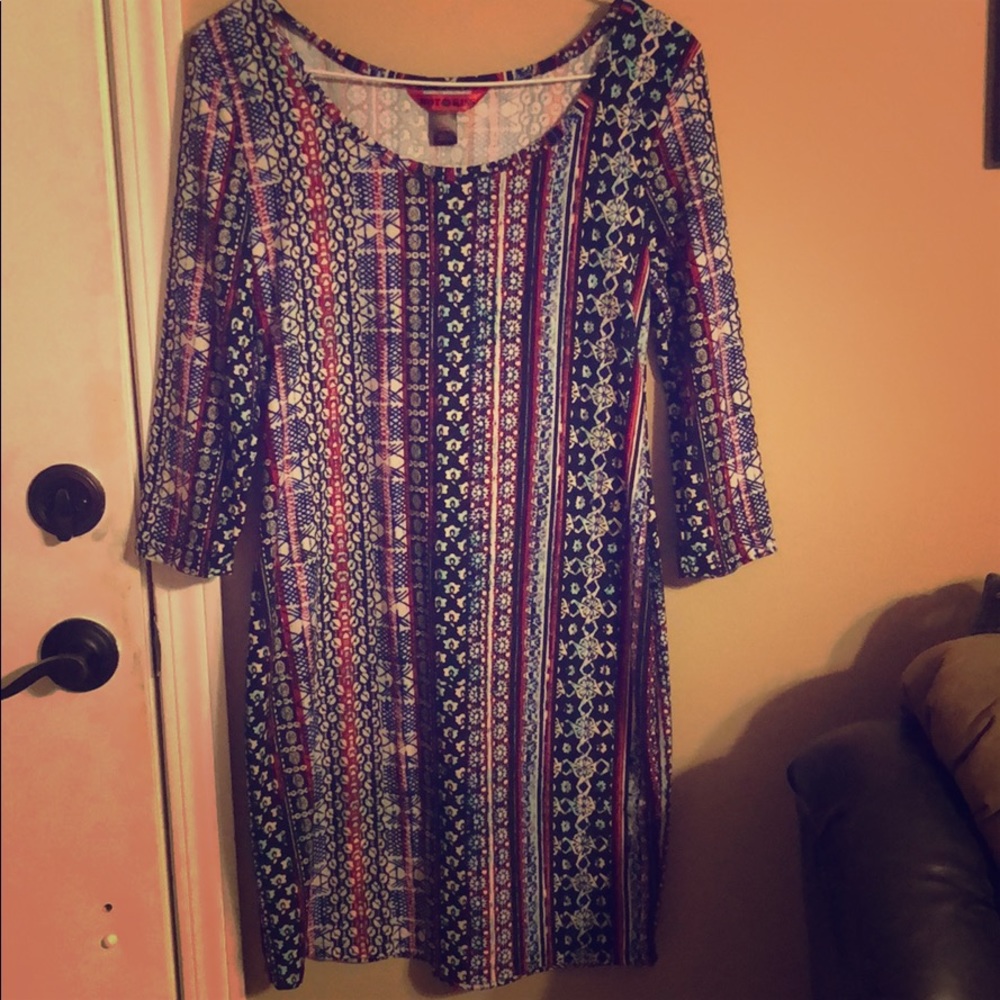 Multi colored tight fitting dress